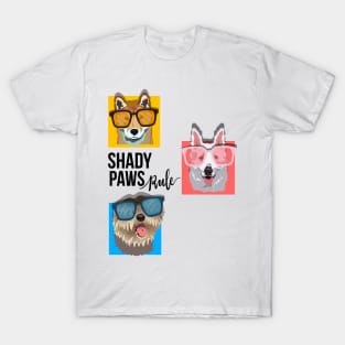 Shady Paws Rule Dog T-Shirt